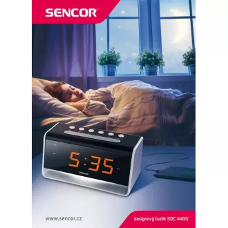 SDC 4400 W ZEGAR Z ALARMEM LED SENCOR SDC 4400 W ZEGAR Z ALARMEM LED SENCOR