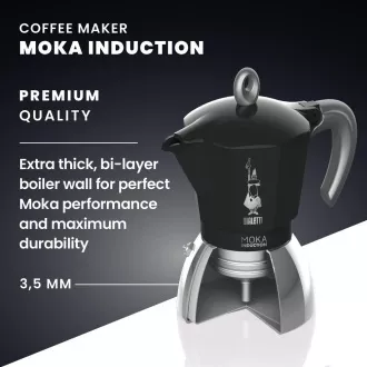 INDUKCJA CZARNA 2P. CZAJNICZEK MOKA BIALETTI