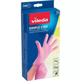 RĘKAWICE PROSTE M/L 100SZT VILEDA