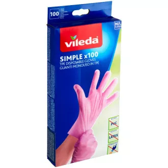 RĘKAWICE PROSTE M/L 100SZT VILEDA