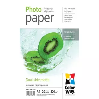 Papier fotograficzny dwustronny A4 20szt COLORWAY
