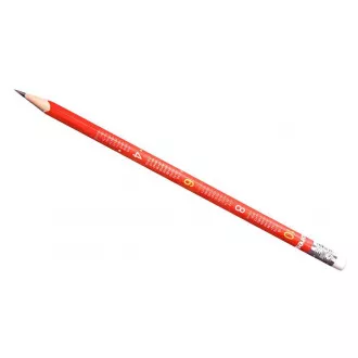 Ołówek trójkątny nr 2 HB z gumką i powielaczem