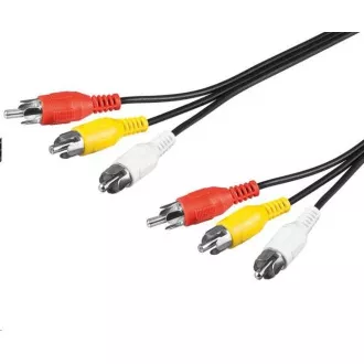 PremiumCord Kabel 3x CINCH-3x CINCH M/M 2m PremiumCord Kabel 3x CINCH-3x CINCH M/M 2m