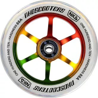 Kółka do hulajnogi NKD Rally Stunt 2szt, 110 mm, srebrne