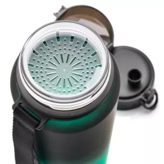 Butelka sportowa Tritan MTR, 1000 ml, czarno-zielona