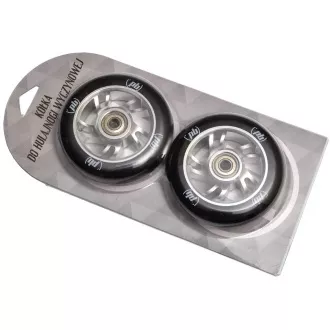 Kółka zapasowe do hulajnogi Freestyle - 100 mm aluminiowe, srebrne, 2 szt.