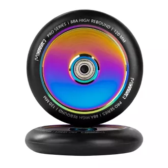 Wymienne kółka MOVINO do hulajnogi freestyle 120 mm, aluminiowe, Kraken 2 szt, Rainbow