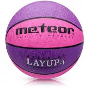 Koszykówka MTR LAYUP rozmiar 4, różowy i fioletowy