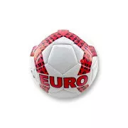 Piłka nożna EURO rozmiar 5, biało-czerwona