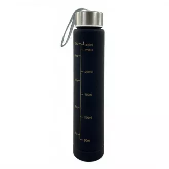 Motywacyjny bidon sportowy 3w1, 2000 ml   900 ml   300 ml, czarny