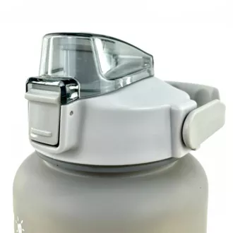Motywacyjny bidon sportowy 3w1, 2000 ml   900 ml   300 ml, czarny