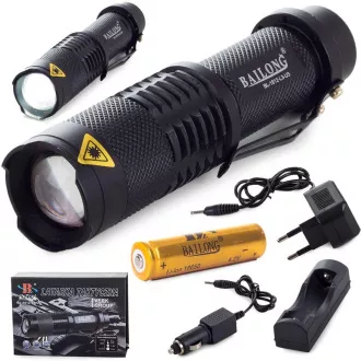 Latarka akumulatorowa Bailong BL-1812, LED CREE XM-L T6 ZOOM Latarka akumulatorowa Bailong BL-1812, LED CREE XM-L T6 ZOOM