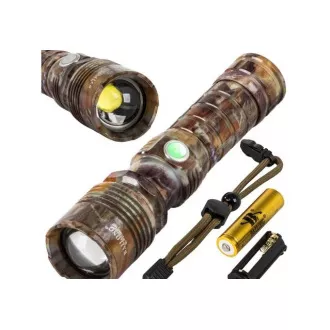 Latarka taktyczna Bailong ZOOM CREE LED, kamuflaż