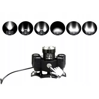 Reflektor CREE 1 x XM-L T6 4 x mocny Q5 biały 1 x mocny COB pasek ZOOM Reflektor CREE 1 x XM-L T6 4 x mocny Q5 biały 1 x mocny COB pasek ZOOM