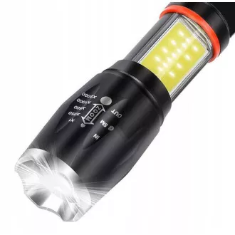 Latarka USB COB U3 LED z funkcją ZOOM 9W Latarka USB COB U3 LED z funkcją ZOOM 9W