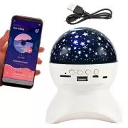Nocny projektor gwiazd LED z USB, biały