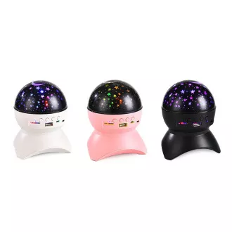 Nocny projektor gwiazd LED z USB, biały