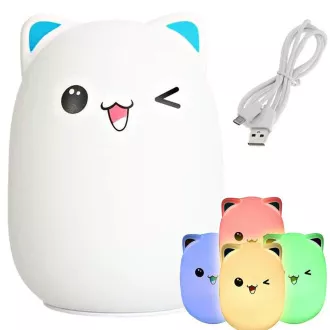 Dziecięca lampka nocna LED CAT RGB kabel USB Dziecięca lampka nocna LED CAT RGB kabel USB