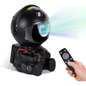 Projektor gwiazd nocnych z pilotem - ASTRONAUT - czarny