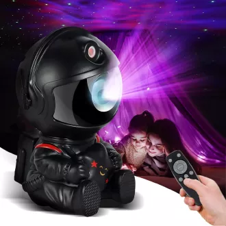 Projektor gwiazd nocnych z pilotem - ASTRONAUT - czarny