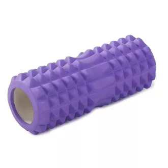 Wałek do masażu fitness ROLLER YOGA 32x13cm, fioletowy