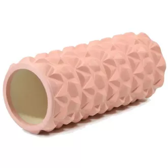 Wałek do masażu fitness ENERO FIT 33x14cm, jasnoróżowy