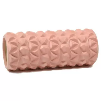 Wałek do masażu fitness ENERO FIT 33x14cm, jasnoróżowy