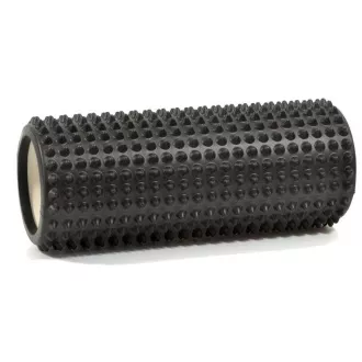 Wałek do masażu fitness z małymi kolcami ENERO FIT 33x14cm, czarny Wałek do masażu fitness z małymi kolcami ENERO FIT 33x14cm, czarny
