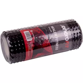 Wałek do masażu fitness z małymi kolcami ENERO FIT 33x14cm, czarny Wałek do masażu fitness z małymi kolcami ENERO FIT 33x14cm, czarny