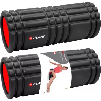 Wałek do masażu fitness PURE 2 IMPROVE 33x15 cm, czarny