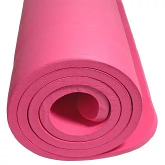 Antypoślizgowa mata do ćwiczeń fitness, 1,5cm, różowa Antypoślizgowa mata do ćwiczeń fitness, 1,5cm, różowa