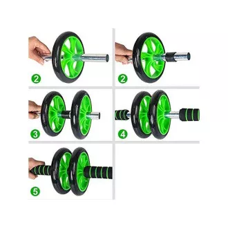 Koło fitness RX-156 z podkładką, zielone