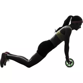 Koło fitness RX-156 z podkładką, zielone