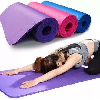 Mata do ćwiczeń - YOGA PREMIUM 185x61x1,2 cm, czerwona