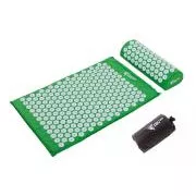 Mata do ćwiczeń akupresury PREMIUM z poduszką 67x42x2 cm, czarna