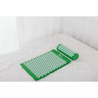 Mata do ćwiczeń akupresury PREMIUM z poduszką 67x42x2 cm, czarna
