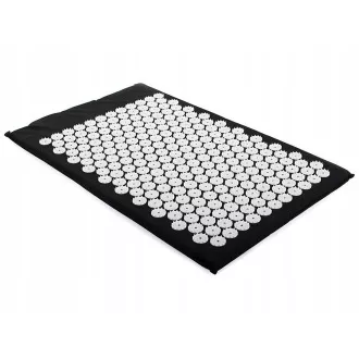Mata do ćwiczeń akupresury PREMIUM z poduszką 67x42x2 cm, czarna