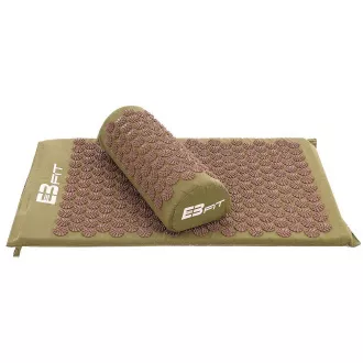 Mata do ćwiczeń akupresury PREMIUM z poduszką 67x42x2 cm, Mascara khaki