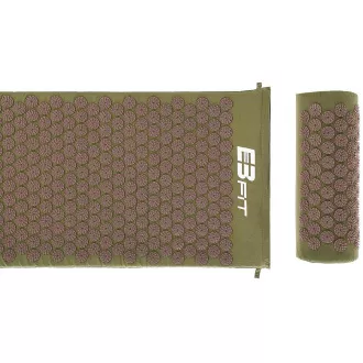 Mata do ćwiczeń akupresury PREMIUM z poduszką 67x42x2 cm, Mascara khaki