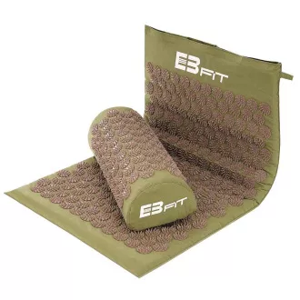 Mata do ćwiczeń akupresury PREMIUM z poduszką 67x42x2 cm, Mascara khaki