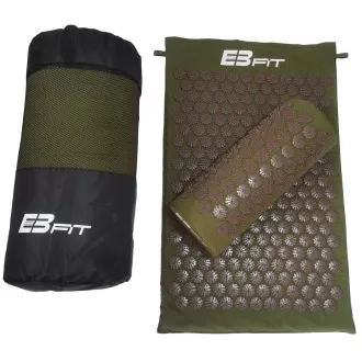 Mata do ćwiczeń akupresury PREMIUM z poduszką 67x42x2 cm, Mascara khaki
