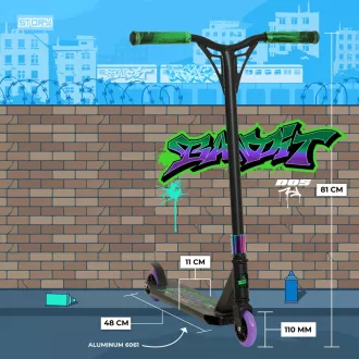 Hulajnoga Freestyle Story Bandit DOS Stunt, Graffiti