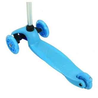 MINI SCOOTER trójkołowa hulajnoga ze świecącymi kołami, niebieska - Rozpakowany MINI SCOOTER trójkołowa hulajnoga ze świecącymi kołami, niebieska - Rozpakowany