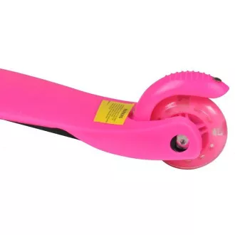 MINI SCOOTER trójkołowa hulajnoga ze świecącymi kołami, różowa MINI SCOOTER trójkołowa hulajnoga ze świecącymi kołami, różowa
