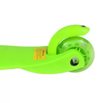 MINI SCOOTER trójkołowa hulajnoga ze świecącymi kołami, zielona