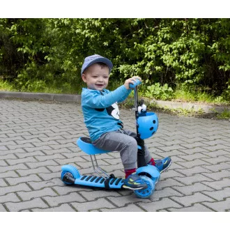 Hulajnoga dziecięca 3w1 BERUŠKA z kółkami LED, niebieska Hulajnoga dziecięca 3w1 BERUŠKA z kółkami LED, niebieska