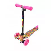 MINI SCOOTER trójkołowa hulajnoga ze świecącymi kołami, BONBON