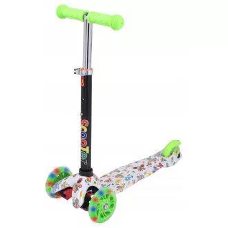 Hulajnoga trójkołowa MINI SCOOTER z podświetlanymi kołami, Butterflies