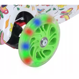 Hulajnoga trójkołowa MINI SCOOTER z podświetlanymi kołami, Butterflies