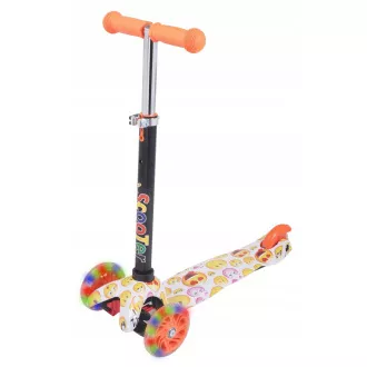 Hulajnoga trójkołowa MINI SCOOTER ze świecącymi kołami, EMOJI